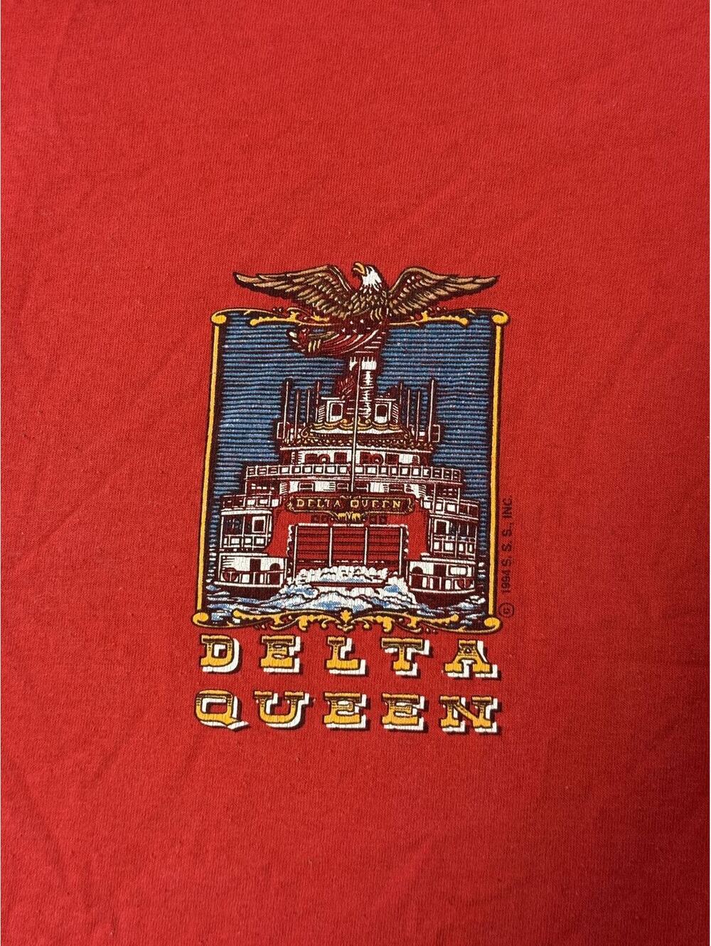 Vintage Delta Queen Steamboat Ferry T-shirt 1994 Tee - XL